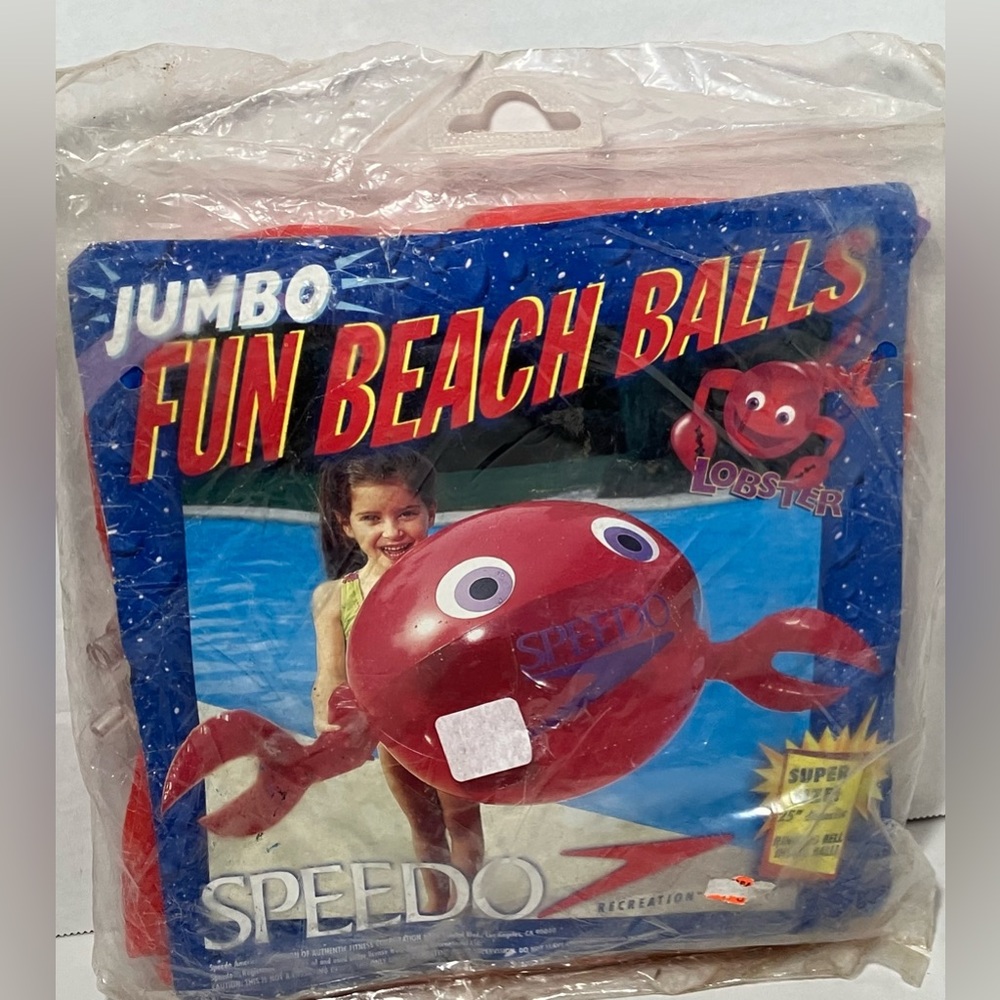 SPEEDO LOBSTER BEACH BALL 25” INFLATABLE BEACH/POOL BALL/FLOAT BRAND NEW